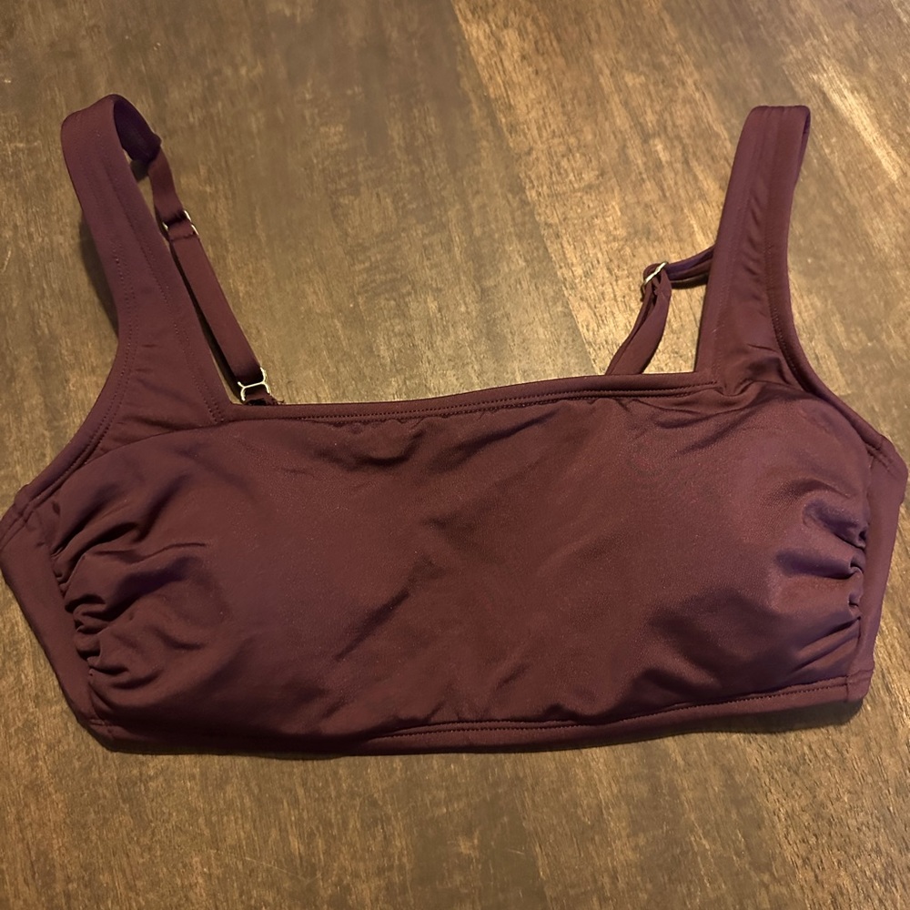 Maroon/wine colored swim top only